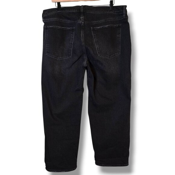 Old Navy jeans womens 14P black boyfriend loose relaxed mid-rise - Picture 2 of 9